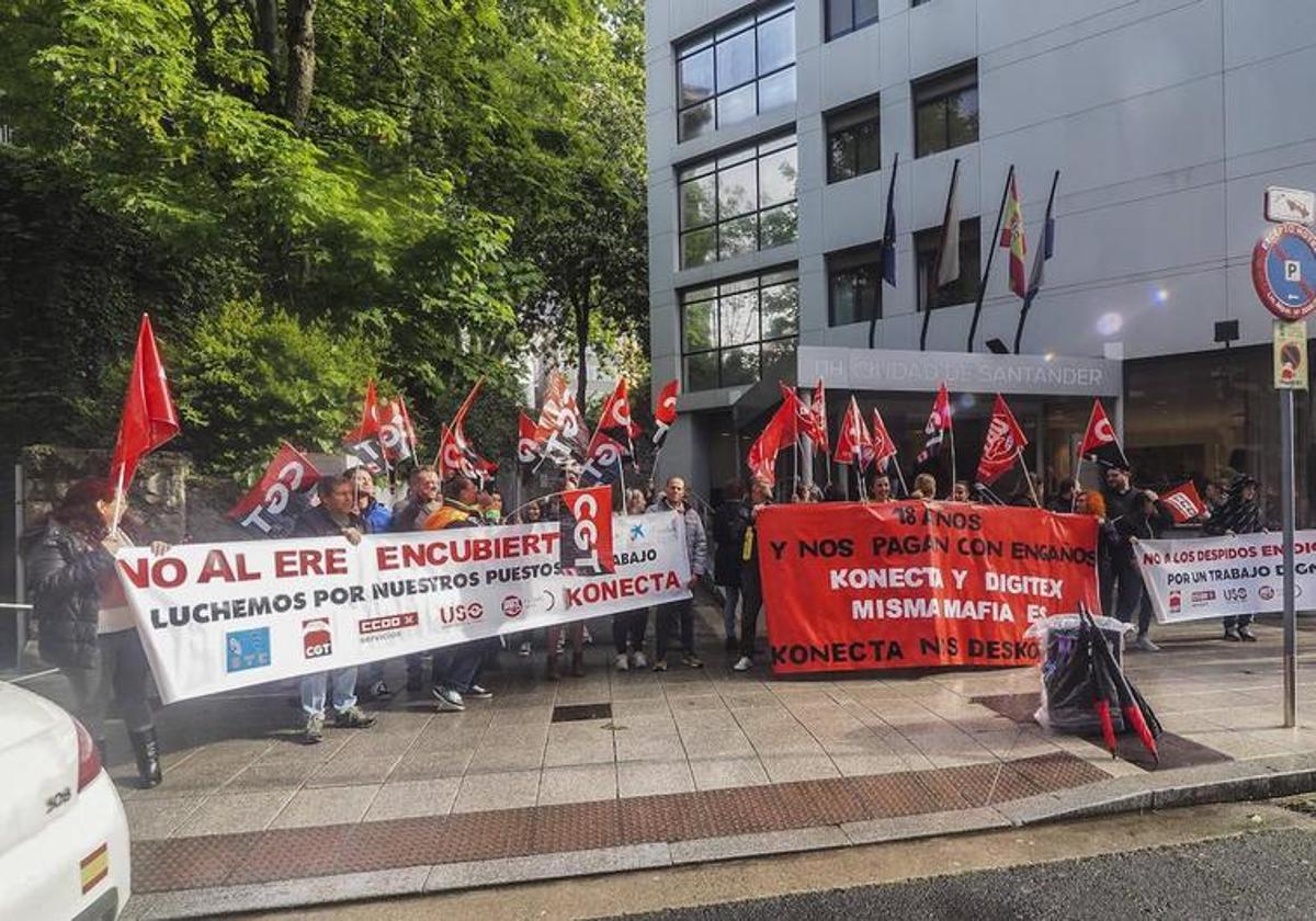 Imagen de archivo de una de las protestas de los trabajadores de Digitex.