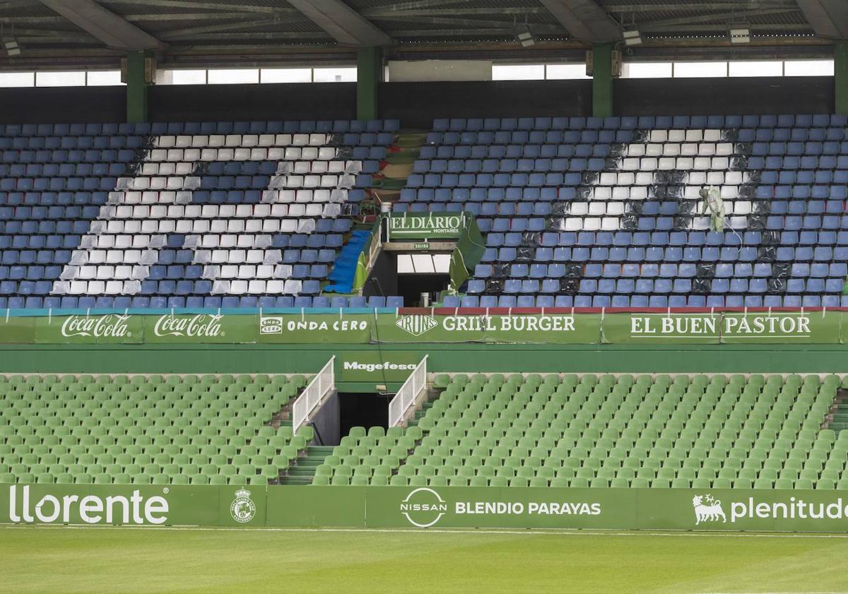 Imagen principal - El nombre del Racing presidirá la Tribuna Este