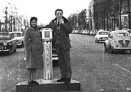 Teresa Santamatilde y Manuel Arce en París, en 1971.