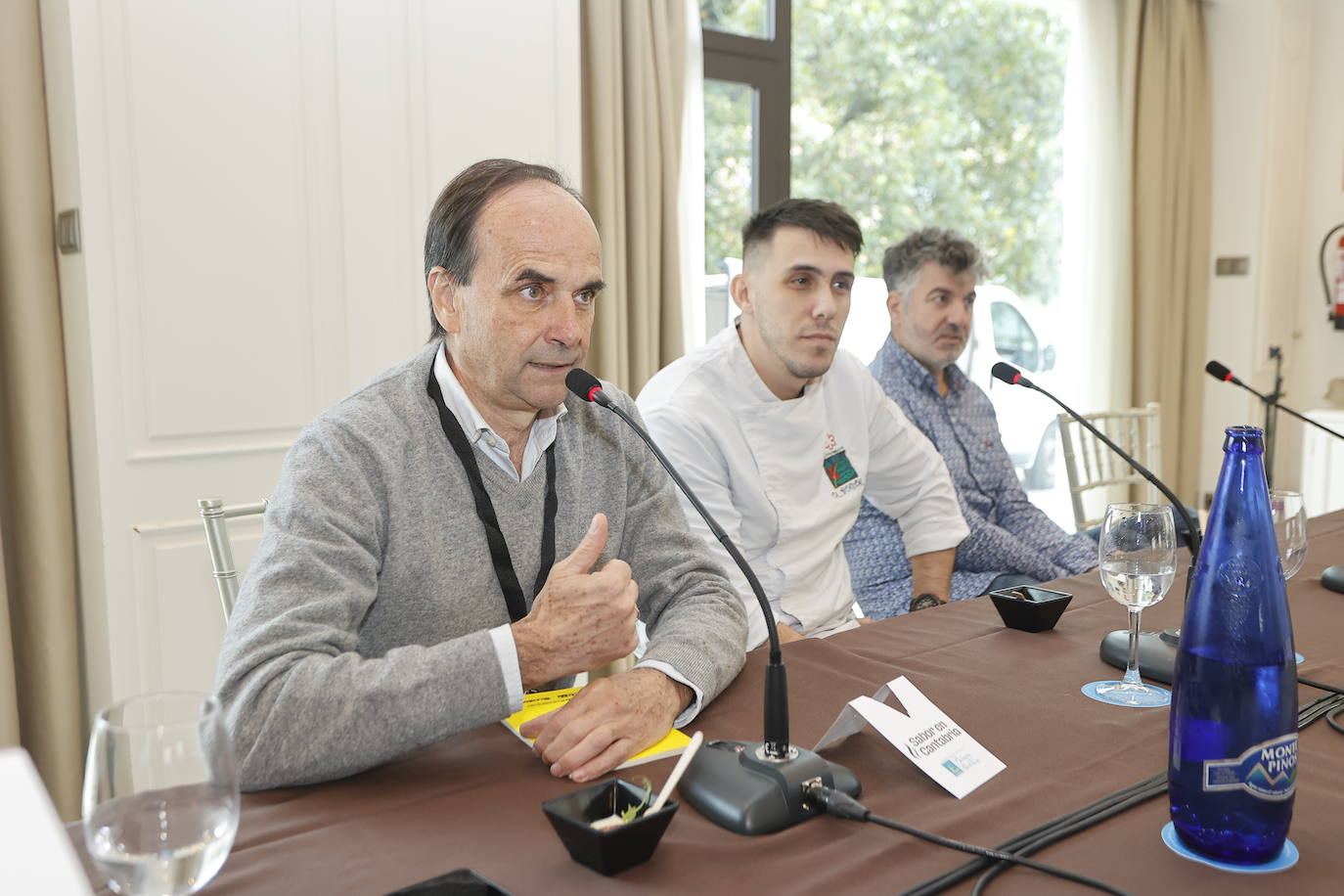 Chema Alonso (Quesoba), Nacho Maese y Rafa Prieto, de El Serbal. 