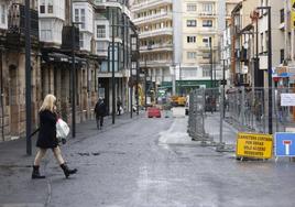 Estado de las obras de la calle Julián Ceballos, hace unas semanas.