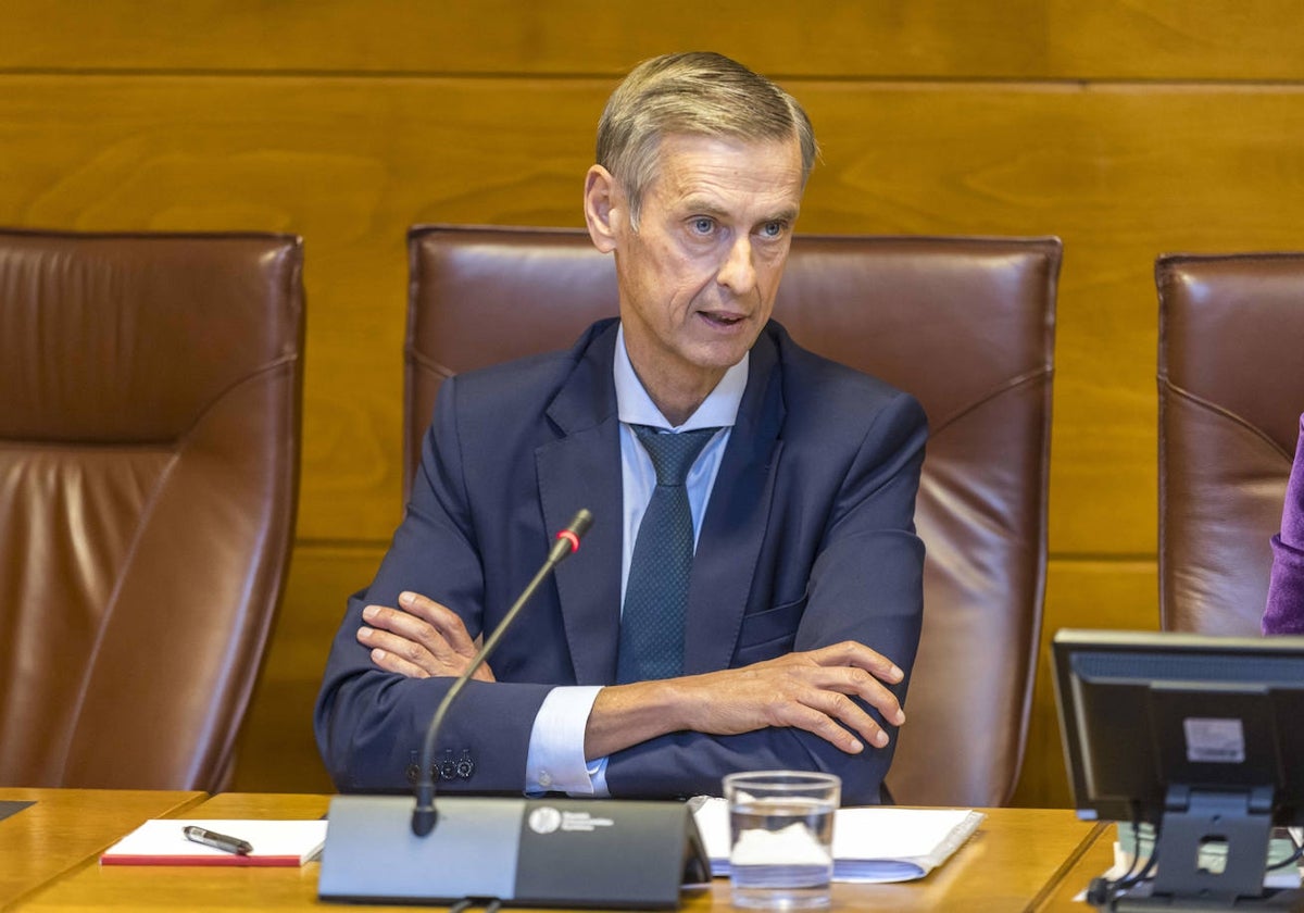 López del Moral durante su comparecencia en el Parlamento.