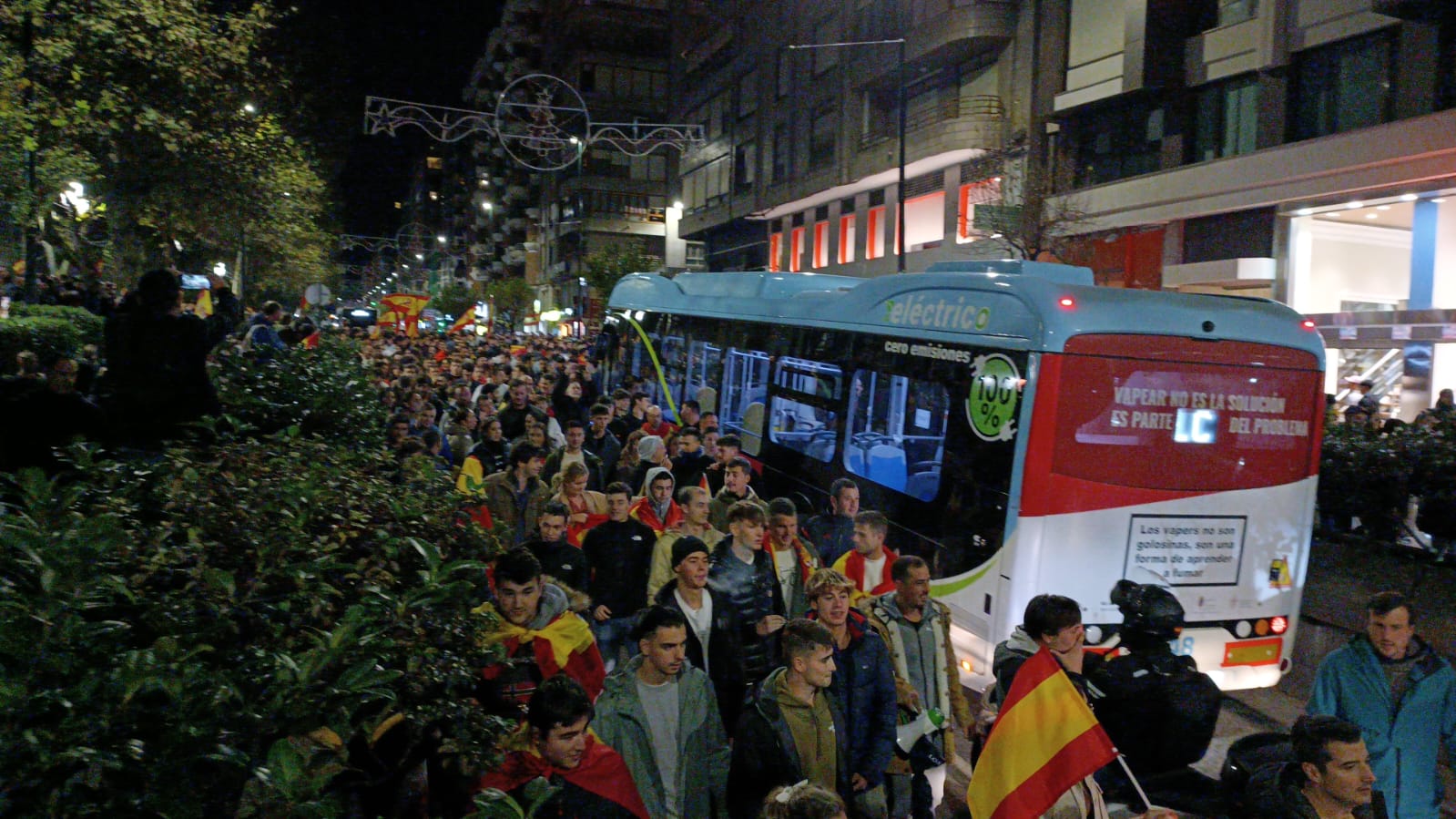 La protesta ha provocado el colapso del tráfico en el centro de la ciudad