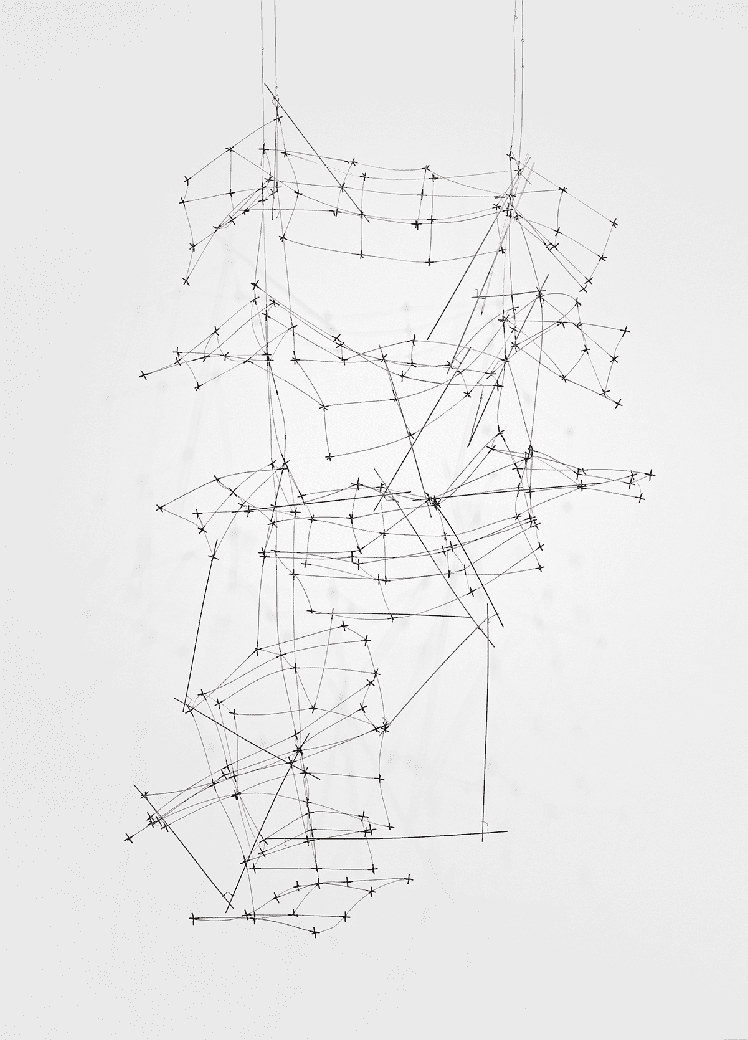 Gego (Gertrud Goldschmidt), (1912-1994). 'Columna', 1972. Acero, aluminio y cobre, 229,8 × 140,1 × 149,9 cm. Colección Ella Fontanals-Cisneros, Miami