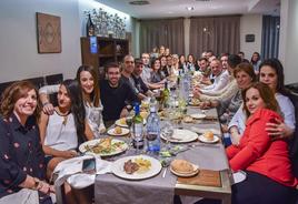 Trabajadores de Gullón durante la cena de empresa celebrada en el restaurante Siglo XXI.