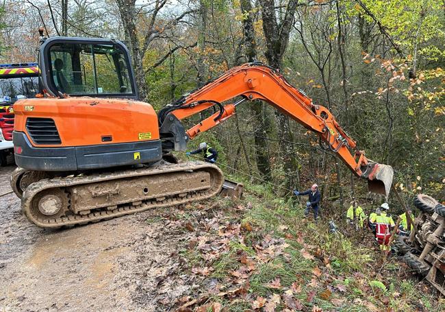 El accidente se ha producido en unas obras de la Autovía del Agua.