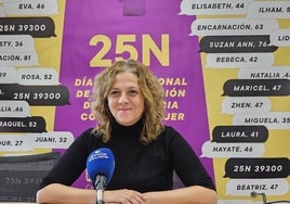 La concejala de Igualdad, Patricia Portilla, este jueves, en la presentación de los actos del 25N.