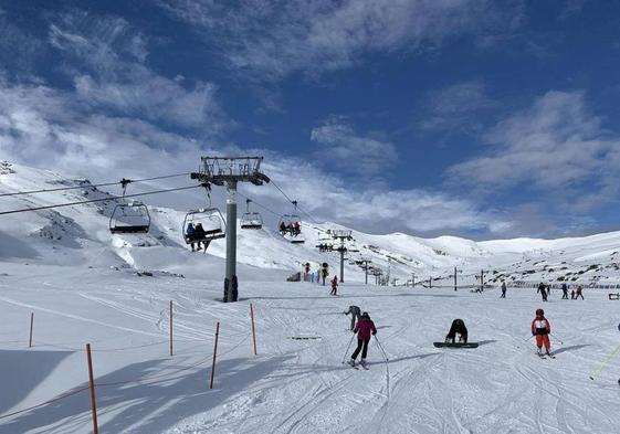 Imagen de la pasada temporada de esquí en Alto Campoo.