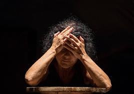 María Vidal en una representación del montaje de Lear.