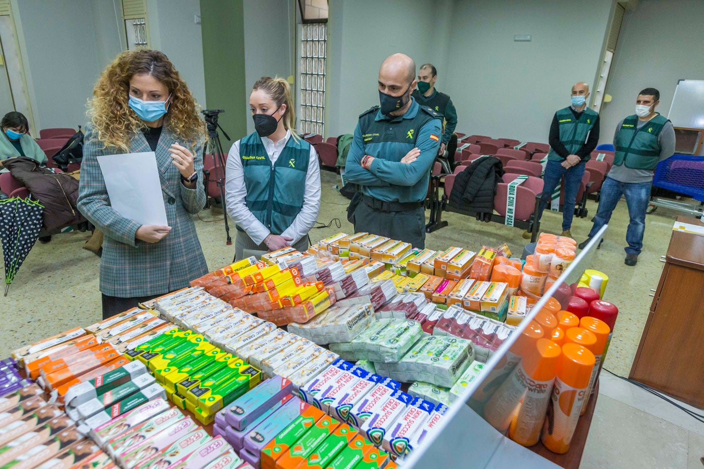 Quiñones, tras la rueda de prensa para explicar un operativo de la Guardia Civil en el que se incauron productos de farmacia.