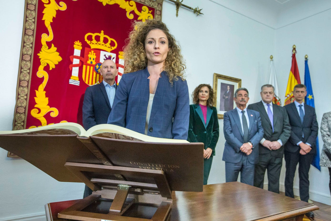 Toma de posesión de Ainoa Quiñones como Delegada de Gobierno. En el acto participó la ministra de Hacienda, María jesus Montero, el 5 de marzo de 2020