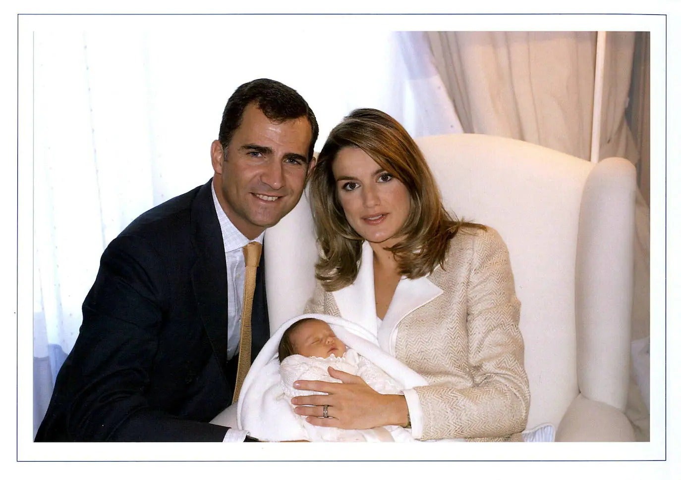 Don Felipe y doña Letizia, por aquella Príncipes de Asturias, con Leonor.