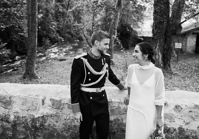 Juan Antonio Ortega y Ana Marquínez el día de su boda.