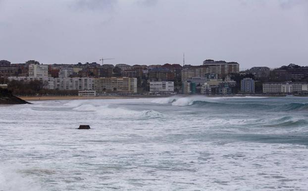 Galería. Pese al temporal, este domingo numerosos surfistas no dudaron en aprovechar las olas en la Segunda Playa de El Sardinero. 