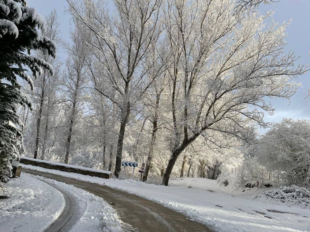 La nieve deja hermosas estampas en Valderredible.