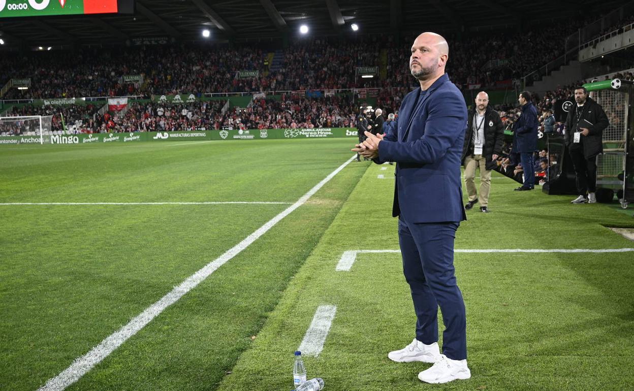 José Alberto, en el partido ante el Sporting.