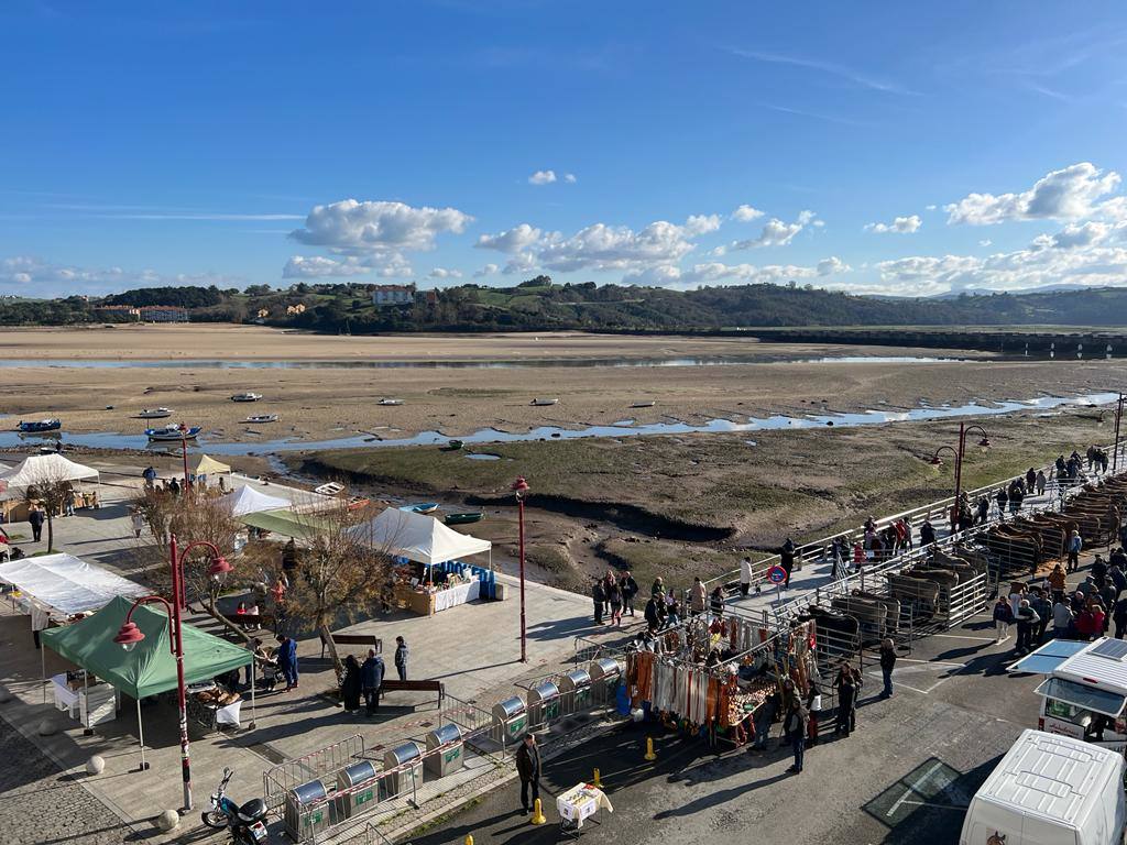 Junto a la feria ganadera se instaló un mercadillo. 