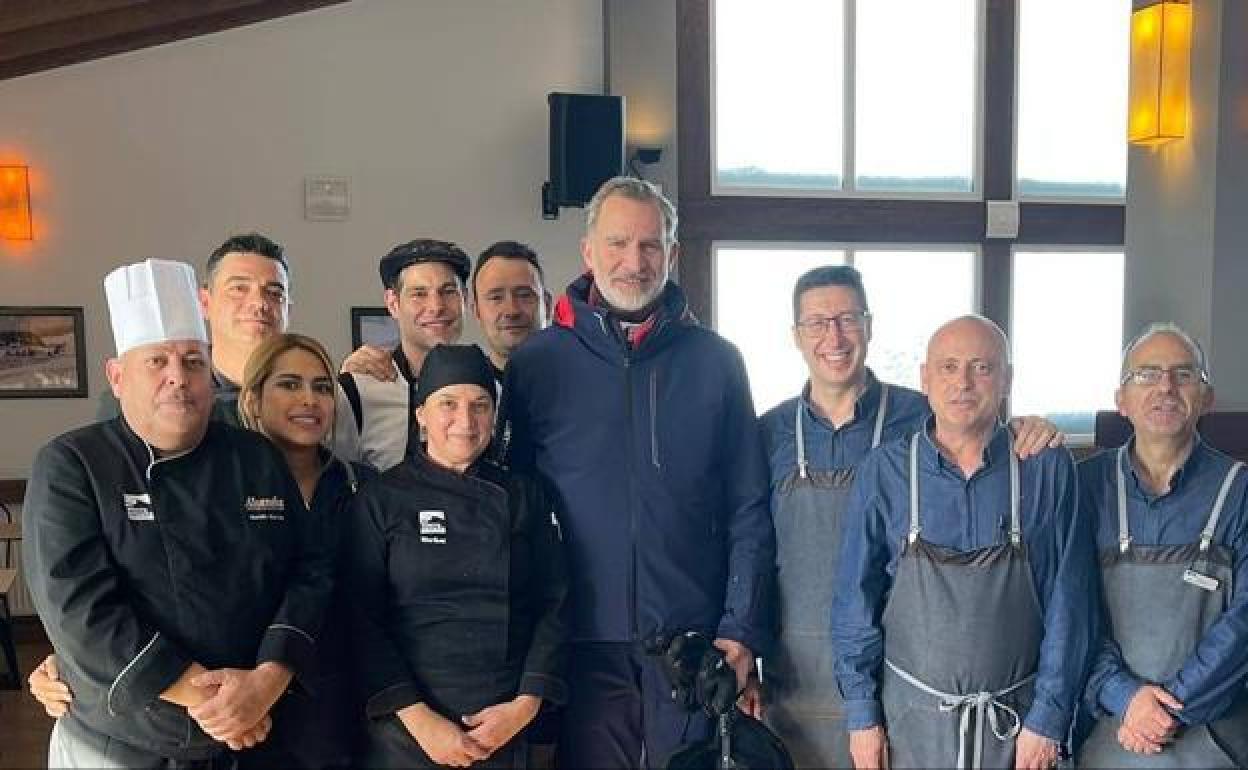 El rey Felipe VI, durante su visita a Sierra Nevada. 