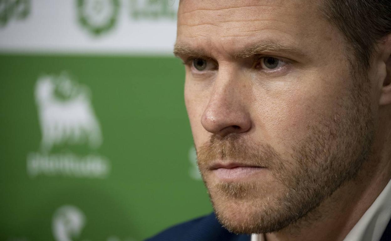 Mikel Martija, en rueda de prensa. 