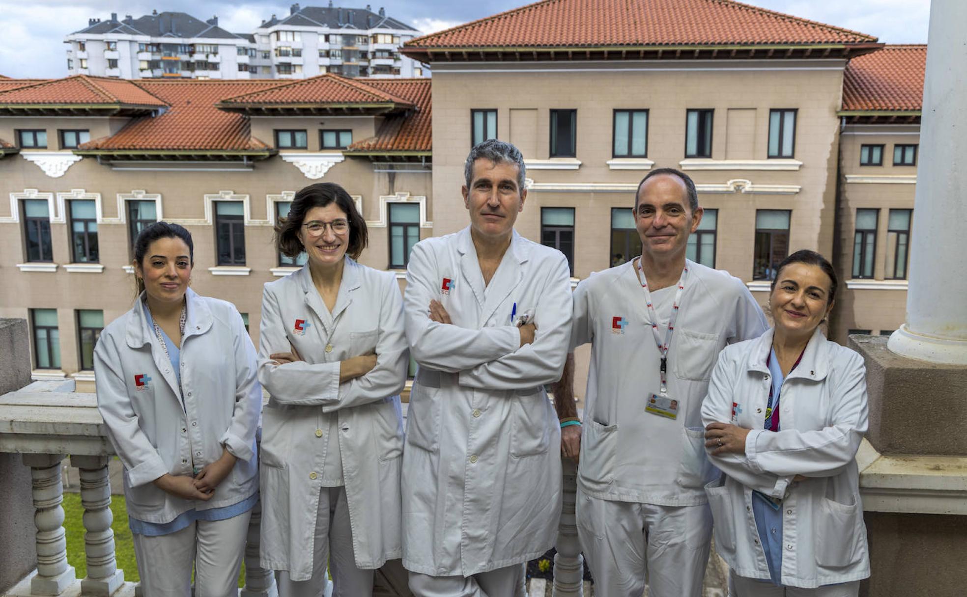 Plantilla de la Unidad de Coordinación de Trasplantes de Valdecilla: Patricia Fuentevilla, María ÁngelesBallesteros,Eduardo Miñambres, Borja Suberviola y Nuria Lavid.