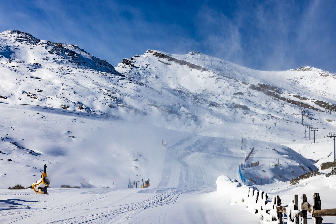 Imagen que presentaba este lunes la zona media de Alto Campoo.