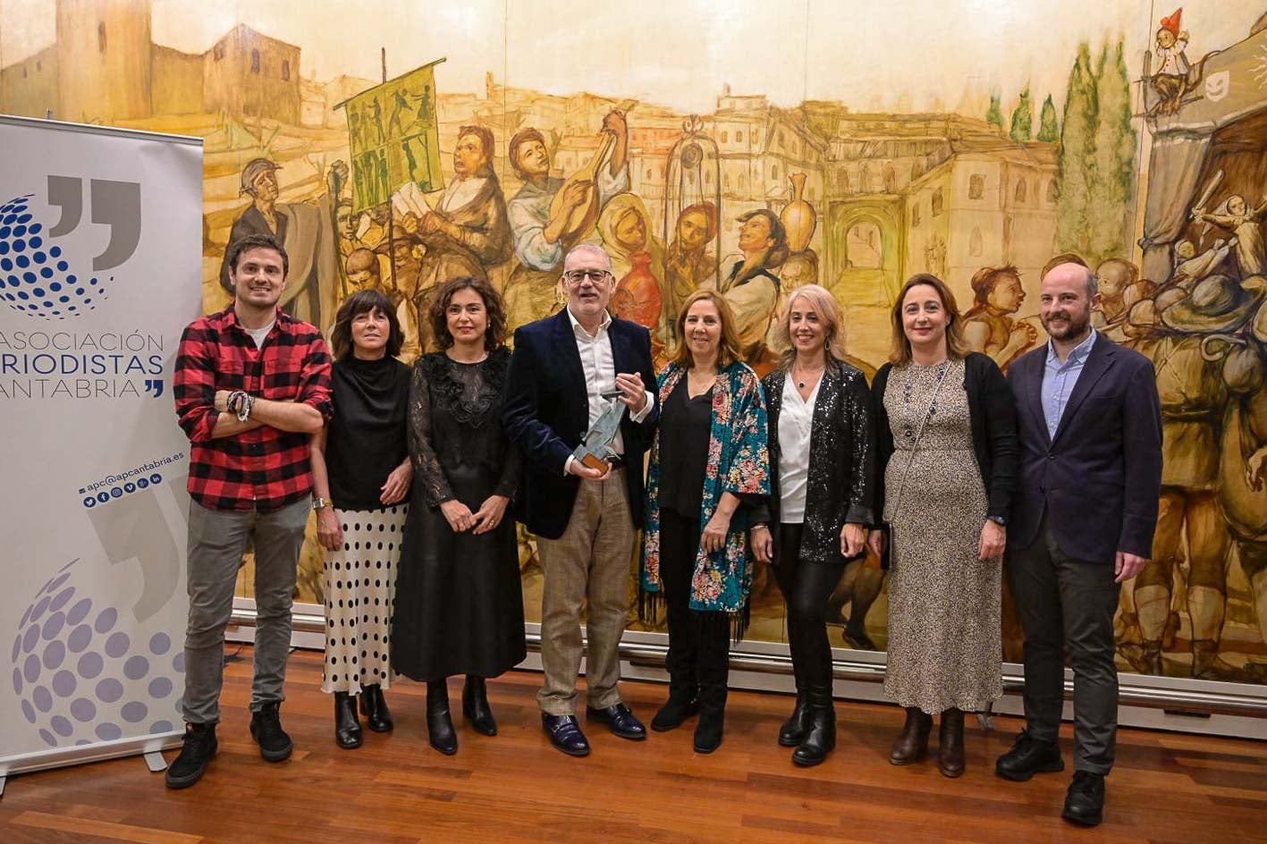 Luis Hernando Vaquero, Almudena Ruiz, Maribel Torre, Juan Carlos Flores-Gispert, Lola Gallardo, Lucía Reguilón, Lorena Cagigas y Enrique Palacio.