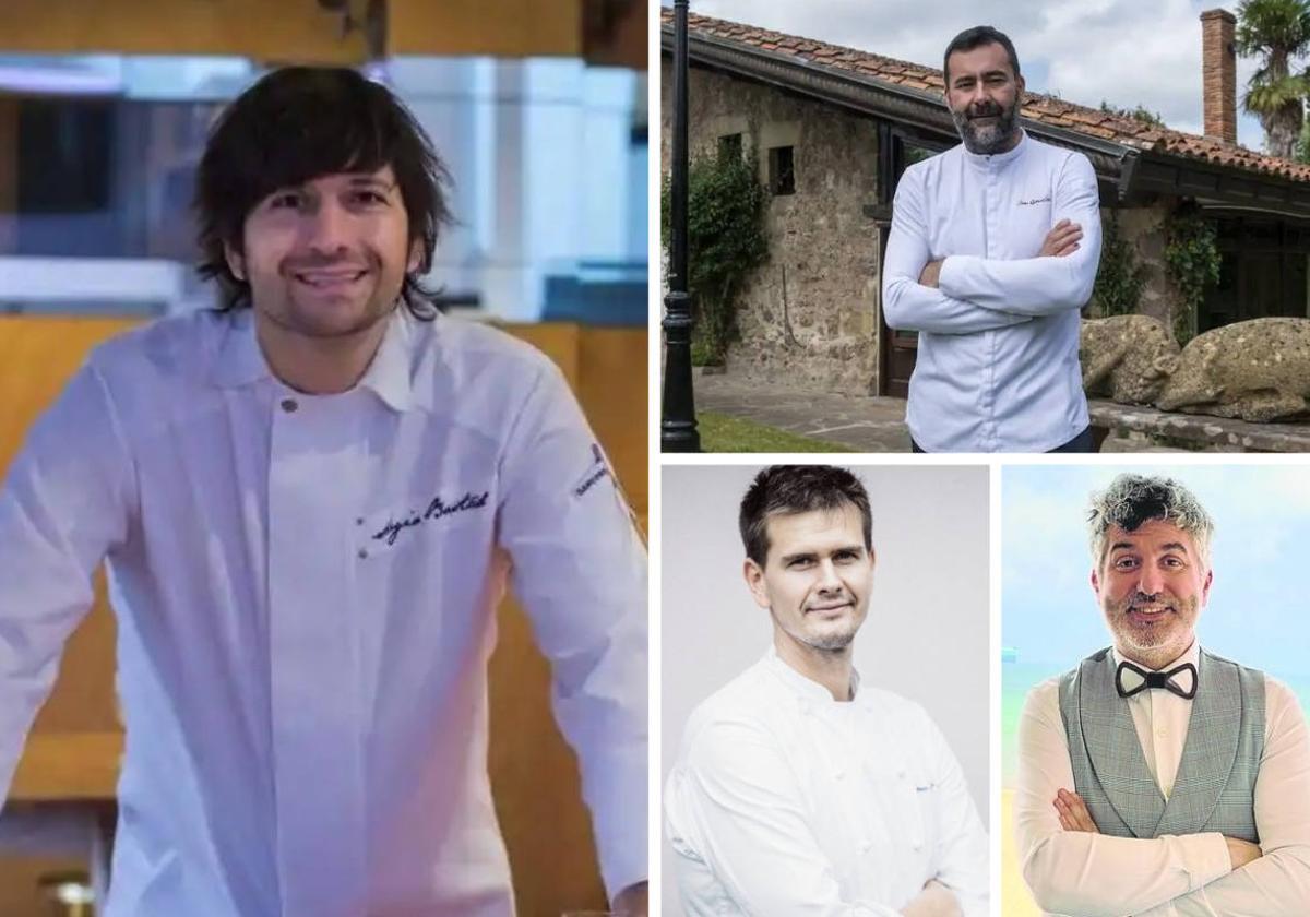 Sergio Bastard, Toni González, Nacho Corral y Rafa Prieto, los chefs de los cuatro restaurantes que aparecen en el Top 100 de The Fork.