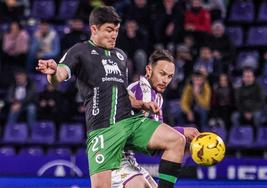 Aritz Aldasoro, durante el partido Valladolid-Racing.