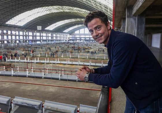 El ganadero y quesero de El Pendo, esta semana en el Mercado Nacional de Ganados de Torrelavega donde UGAM tiene sus oficinas.