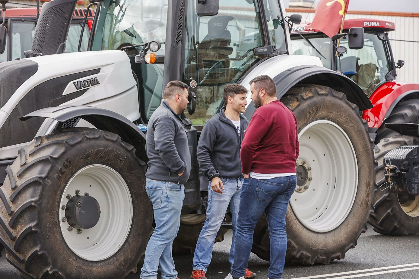 Algunos agricultores han tardado más de tres horas en llegar a Santander. 