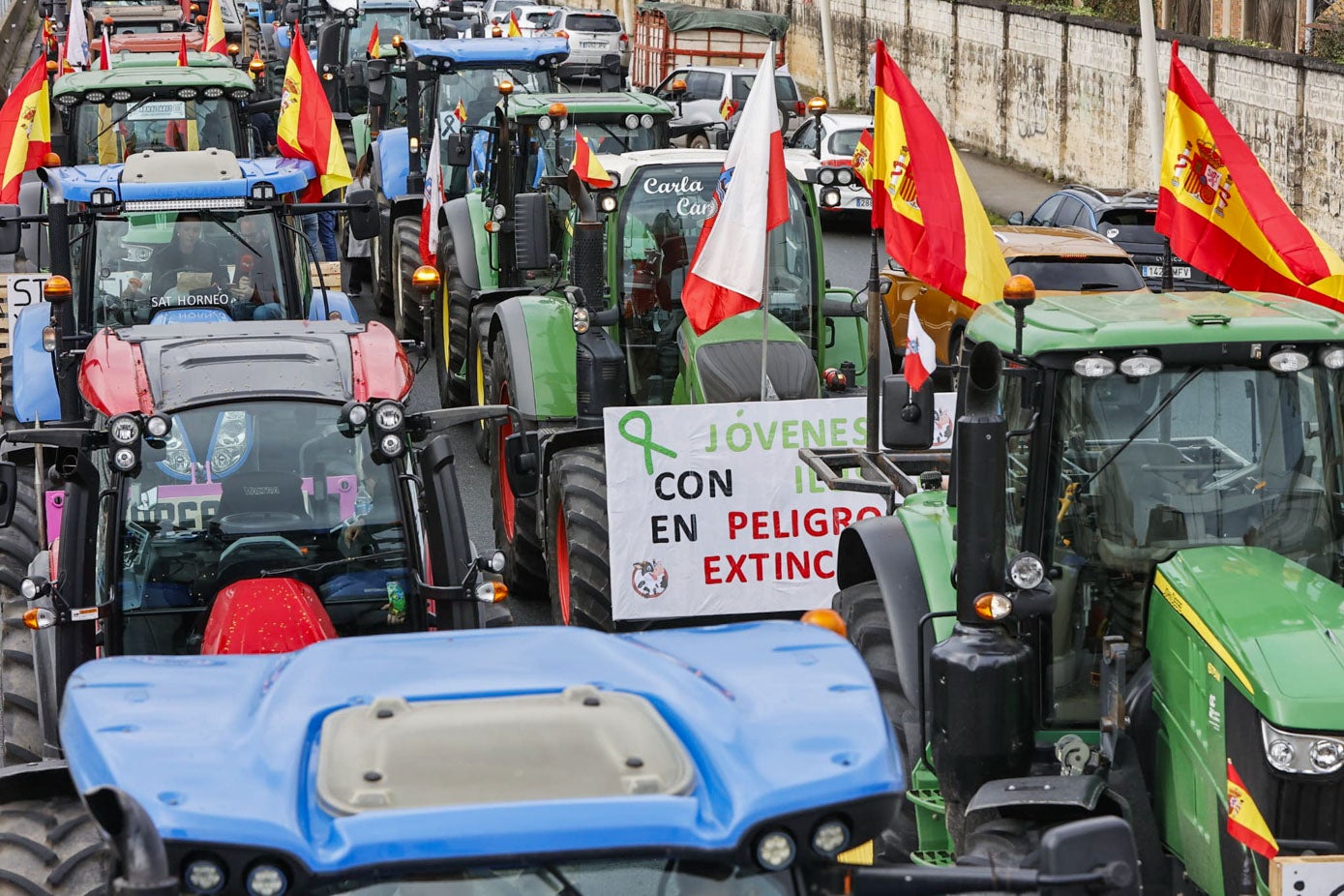 Las máquinas han llegado a Santander desde diversos puntos de Cantabria. 