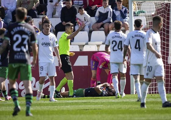 German, tras un golpe en un corner