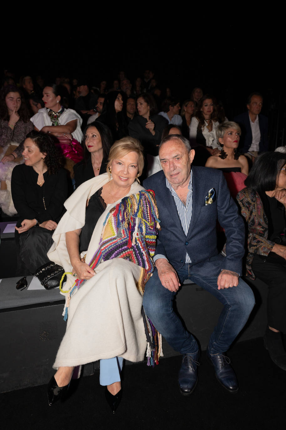 Los padres de Madame de Rosa, Paloma Saiz y Agustín Rozas, también asistieron al desfile. 