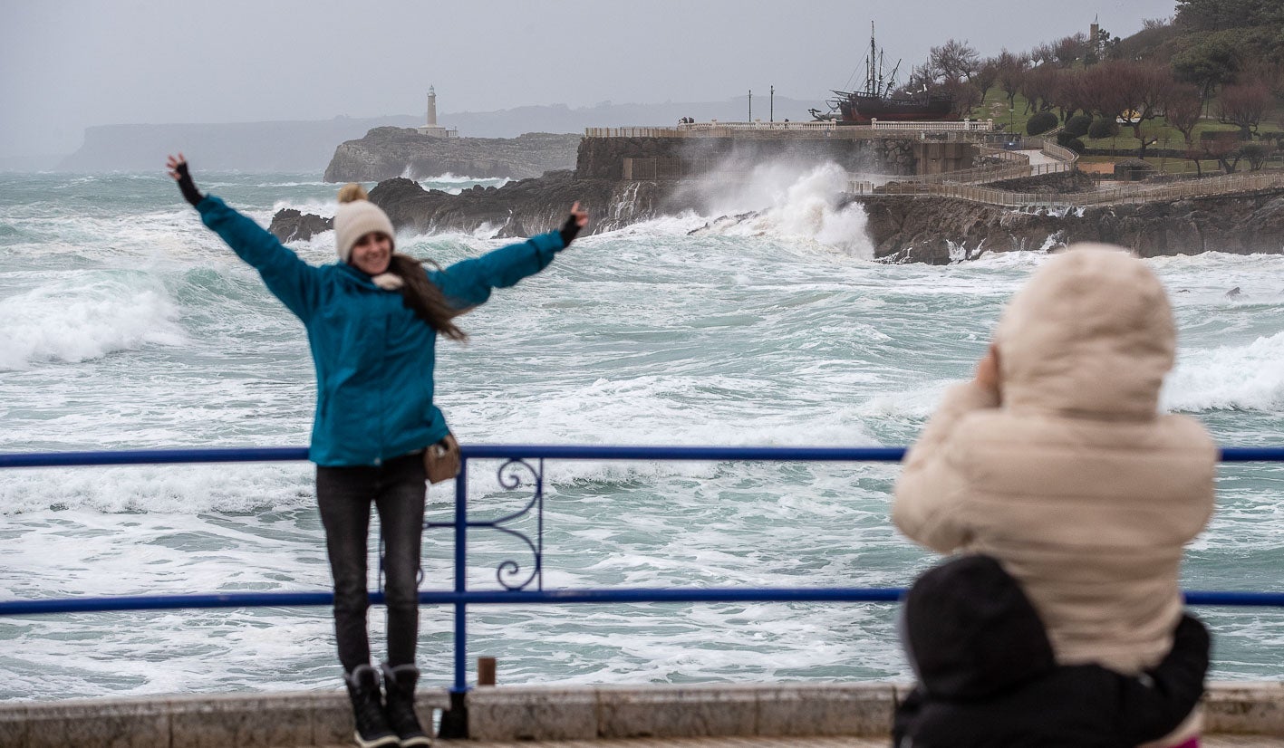 Los retratos con el mar Cantábrico de fondo han sido una constante a lo largo de la jornada.