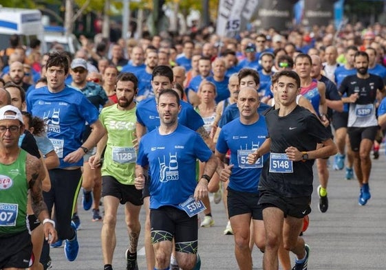 Una imagen de la primera edición de 'La Carrera de Empresas' en Torrelavega