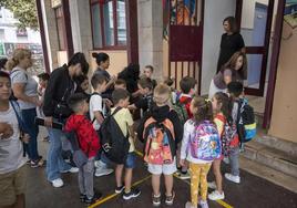 Imagen de archivo de la vuelta al cole de septiembre en un colegio cántabro.