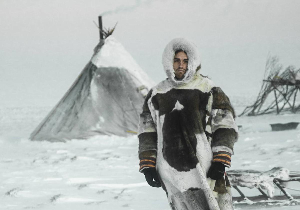 Rubén Díez en Siberia, donde convivió con la tribu nenet, pastores nómadas del Ártico.