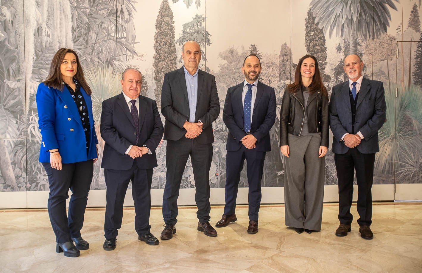 Marta Redondo, Jesús Ruiz, Justino Sánchez, David García, Angélica Guadalupe y José Villaverde.