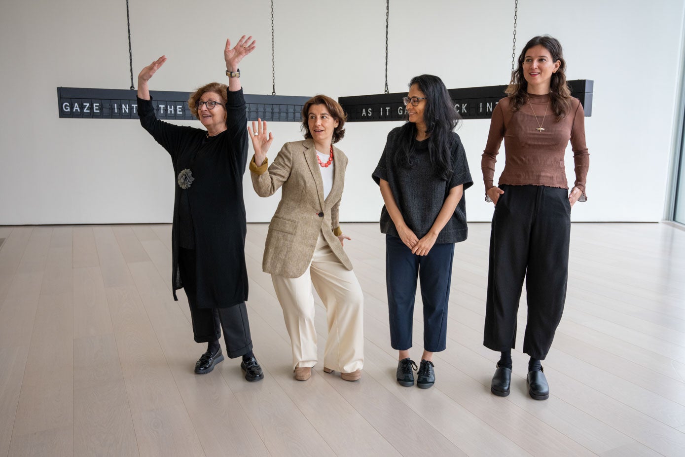 Begoña Guerricaechevarria, Fátima Sámchez, Shilpa Gupta y Bárbara Rodríguez