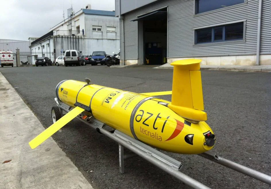 Un planeador submarino, durante una campaña en 2013 en Santander.