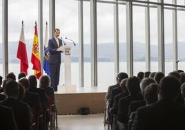 Imagen de la intervención del Rey en el acto inaugural del Centro Botín hace casi siete años.