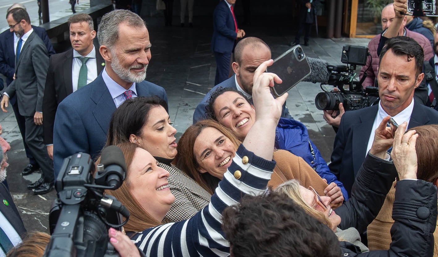 Los 'selfies' no han cesado durante toda la mañana. 