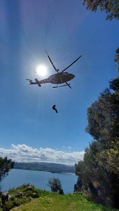 Imagen - Rescate del senderista lesionado en el Faro del Caballo.