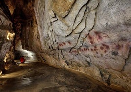 Interior de la Cueva de El Castillo