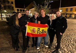 Lucas Cabo con los miembros de Nebulosa en Malmö