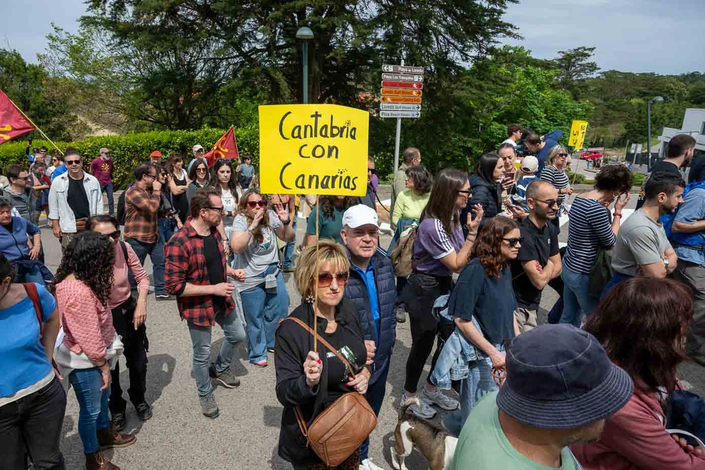 Los mensajes de las pancartas fueron de lo más variado. 