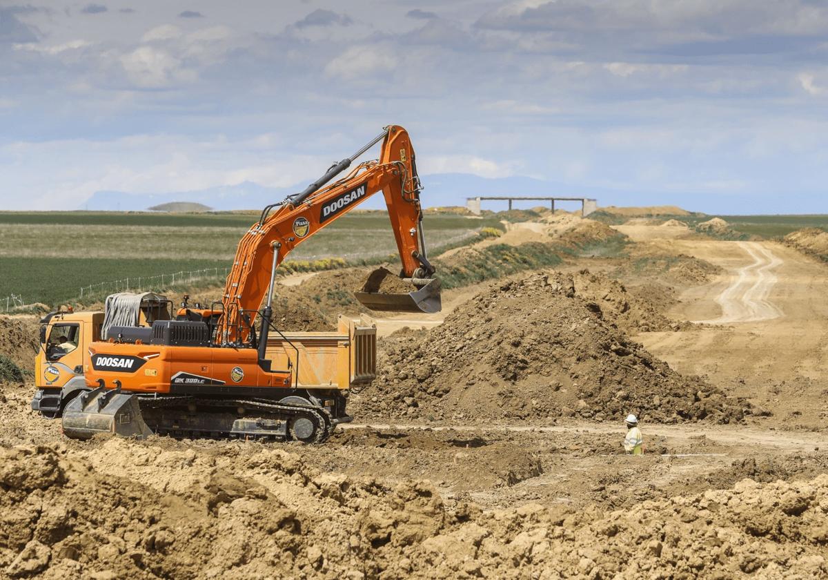 Obras en el tramo Palencia-Aguilar de Campoo.