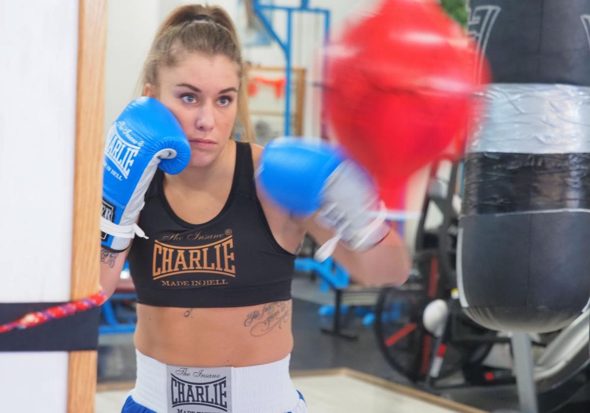 Marian Herrería, durante un entrenamiento.