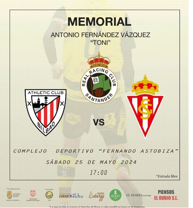 Cartel anunciando el triangular de este domingo.