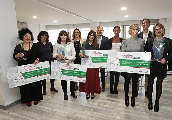 Foto de la entrega de la I edición de los Premios Futuro en femenino Besaya, en 2023.